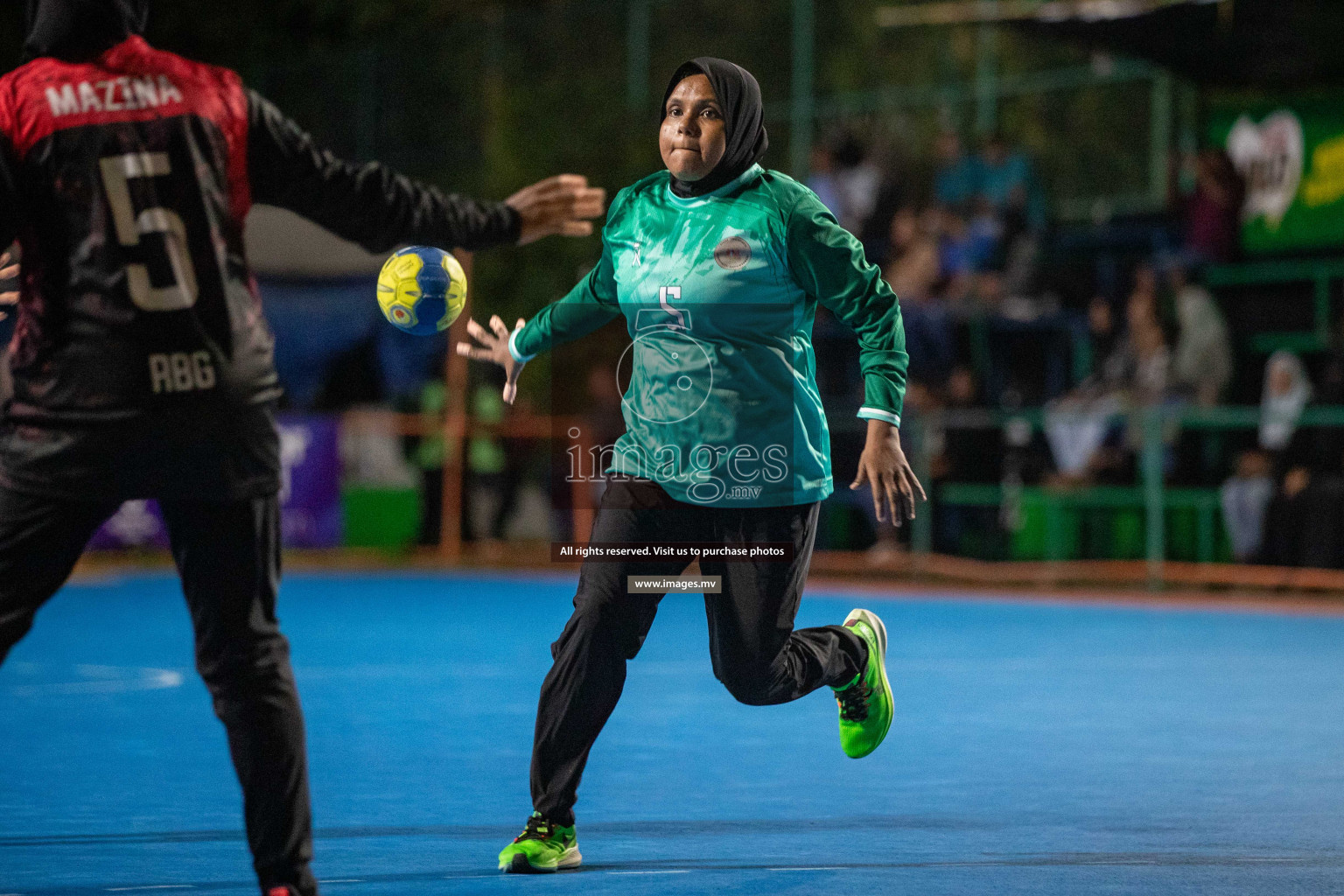 Day 9 of 6th MILO Handball Maldives Championship 2023, held in Handball ground, Male', Maldives on 28th May 2023 Photos: Nausham Waheed/ Images.mv