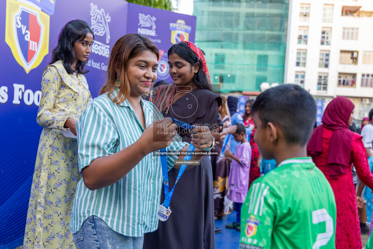 Day 4 of Nestle Kids Football Fiesta, held in Henveyru Football Stadium, Male', Maldives on Saturday, 14th October 2023
Photos: Ismail Thoriq / images.mv