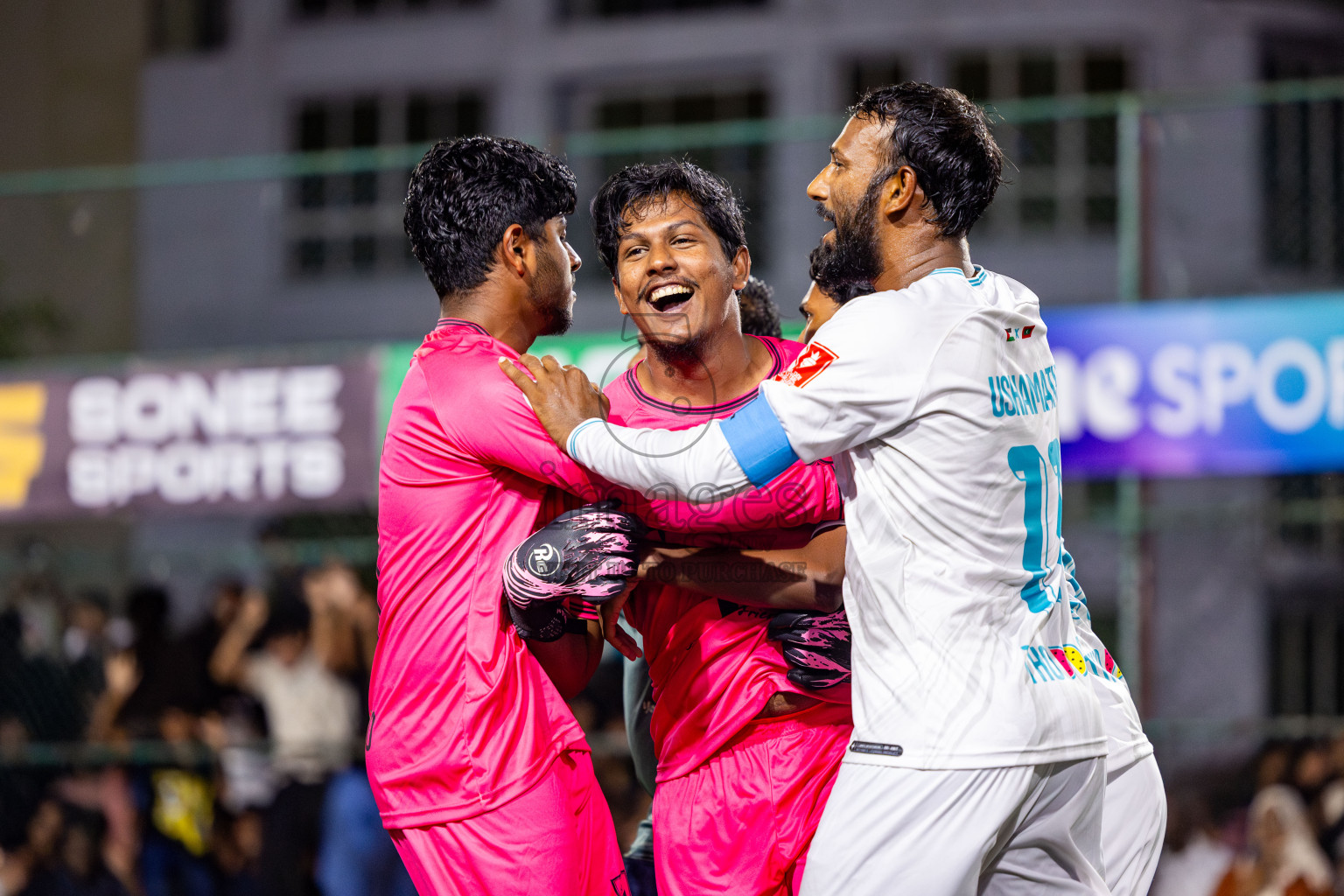 AA Bodufolhudhoo vs AA Thoddoo in Day 15 of Golden Futsal Challenge 2025 was held on Sunday, 19th January 2025, in Hulhumale', Maldives. Photos: Nausham Waheed / images.mv