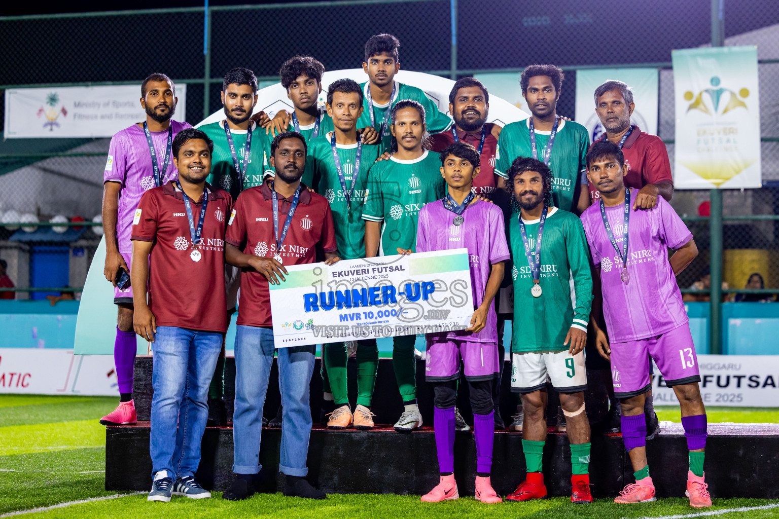 Ifhaams vs Dee Cee Jay SC in Final of Laamehi Dhiggaru Ekuveri Futsal Challenge 2025 was held on Tuesday, 29th July 2025, at Dhiggaru Futsal Ground, Dhiggaru, Maldives Photos: Nausham Waheed  / images.mv
