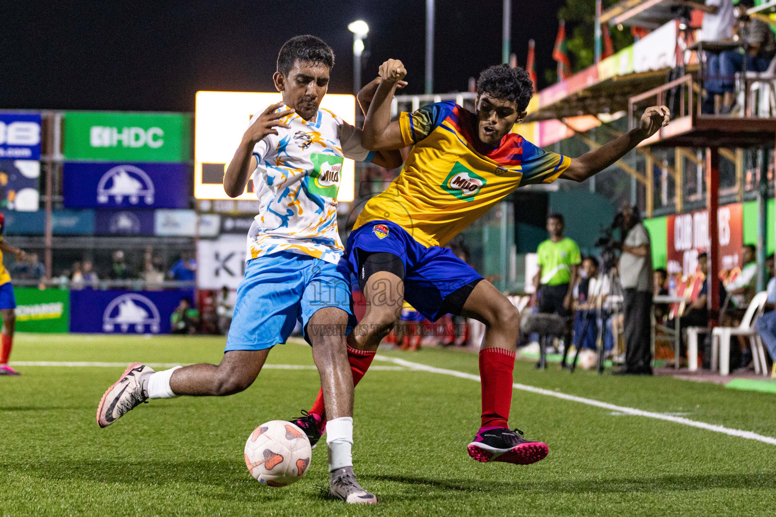 Arena vs Hawks in the Final of Milo Sector League 2025 was held in Rehendhi Futsal Ground, Hulhumale', Maldives on Tuesday, 18th November 2025. Photos: Areef Adam / images.mv