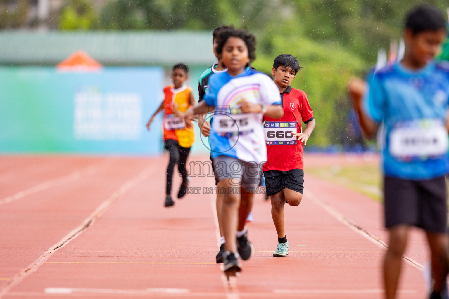 Day 3 of MWSC Interschool Athletics Championships 2024 held in Hulhumale Running Track, Hulhumale, Maldives on Monday, 11th November 2024. 
Photos by: Hassan Simah / Images.mv