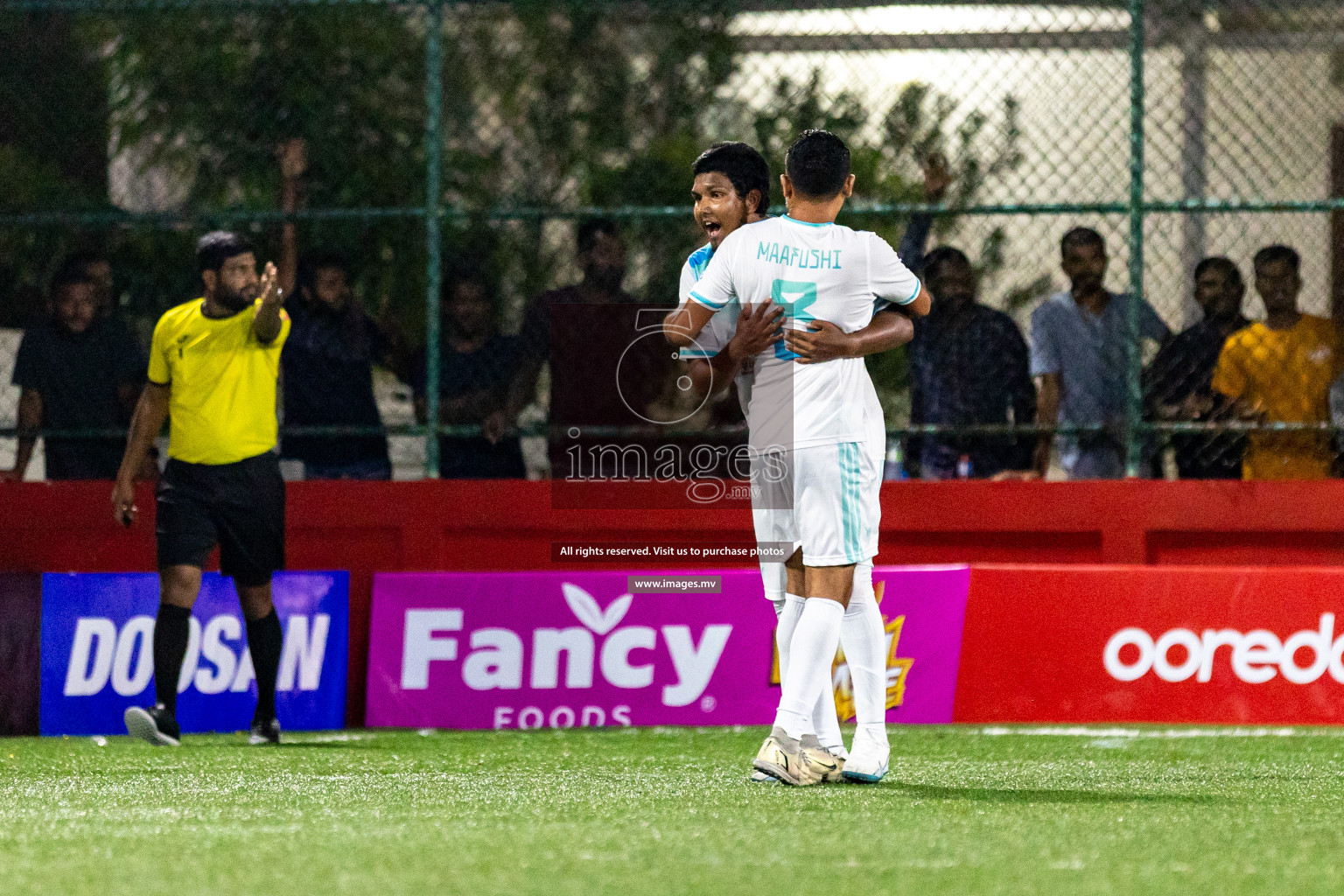 K. Himmafushi vs K. Maafushi in Day 6 of Golden Futsal Challenge 2023 on 10 February 2023 in Hulhumale, Male, Maldives