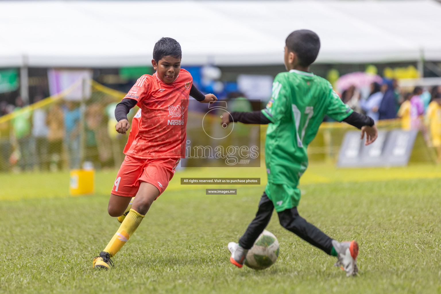 Day 2 of Nestle kids football fiesta, held in Henveyru Football Stadium, Male', Maldives on Thursday, 12th October 2023 Photos: Shuu Abdul Sattar / mages.mv