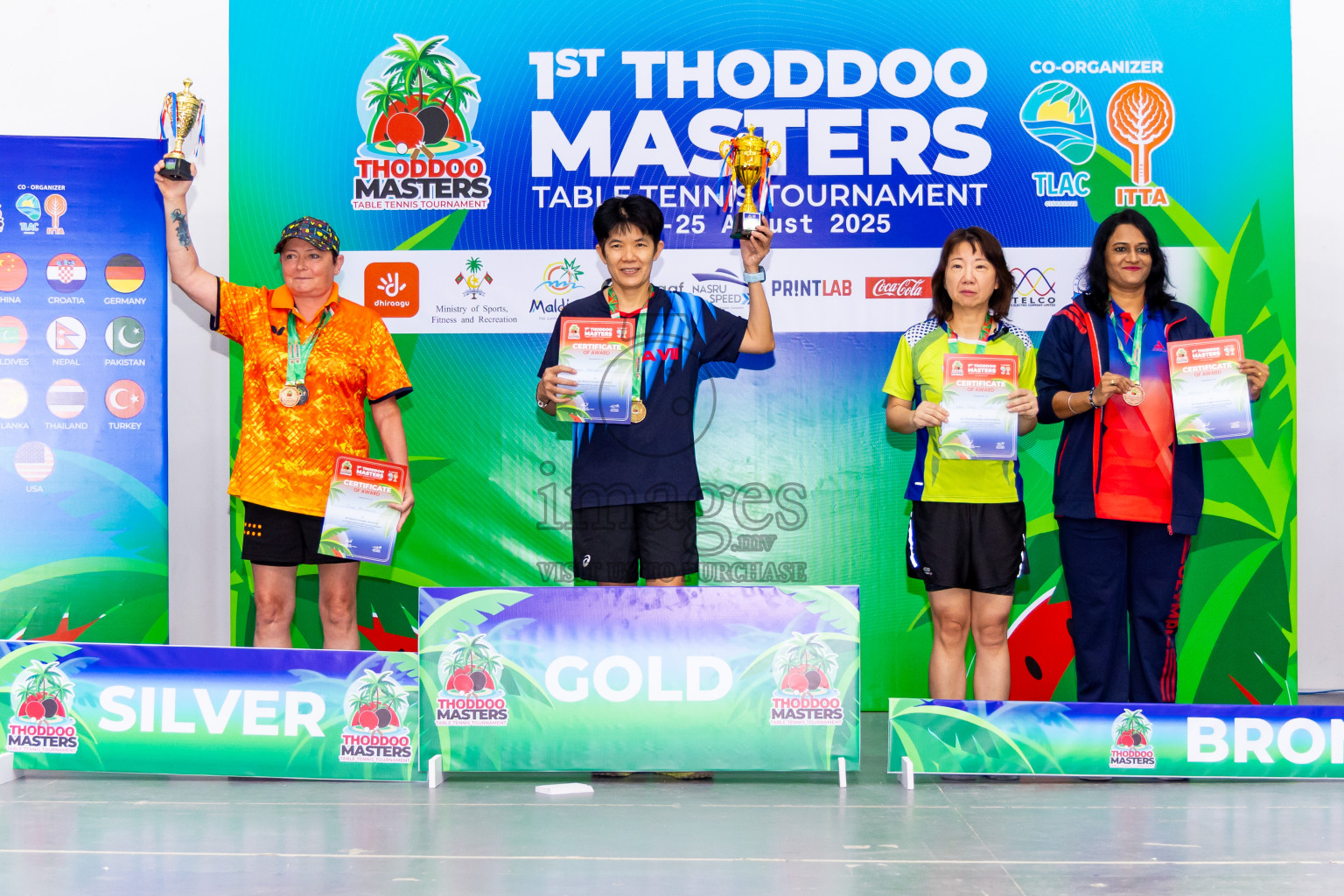 Day 4 of 1st Thoddoo Masters Table Tennis Tournament was held on Sunday, 24th August 2025 in AA Thoddoo, Maldives. Photos: Nausham Waheed / images.mv