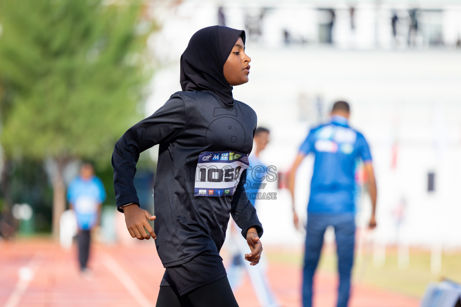 Day 1 of MWSC Interschool Athletics Championships 2024 held in Hulhumale Running Track, Hulhumale, Maldives on Saturday, 9th November 2024. 
Photos by: Ismail Thoriq, Hassan Simah / Images.mv