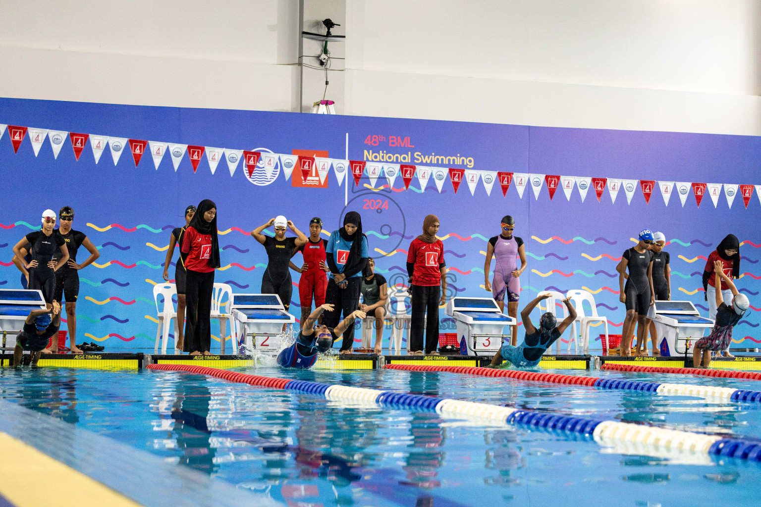 Day 5 of National Swimming Competition 2024 held in Hulhumale', Maldives on Tuesday, 17th December 2024. 
Photos: Hassan Simah / images.mv