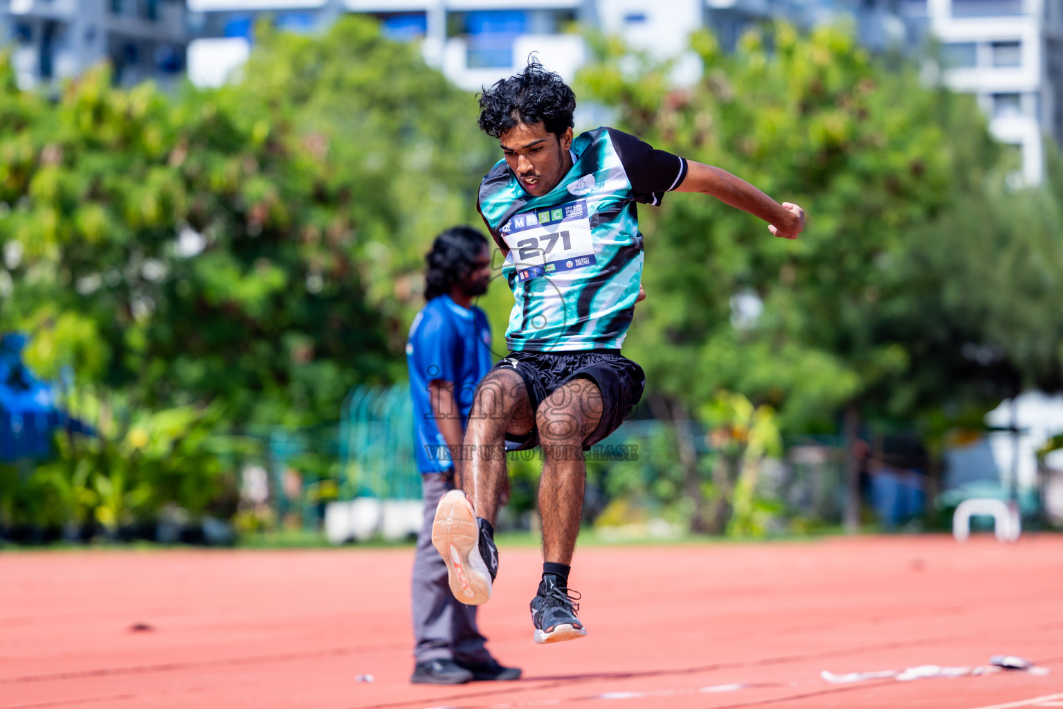 Day 3 of MWSC Interschool Athletics Championships 2024 held in Hulhumale Running Track, Hulhumale, Maldives on Monday, 11th November 2024. Photos by:  Nausham Waheed / Images.mv