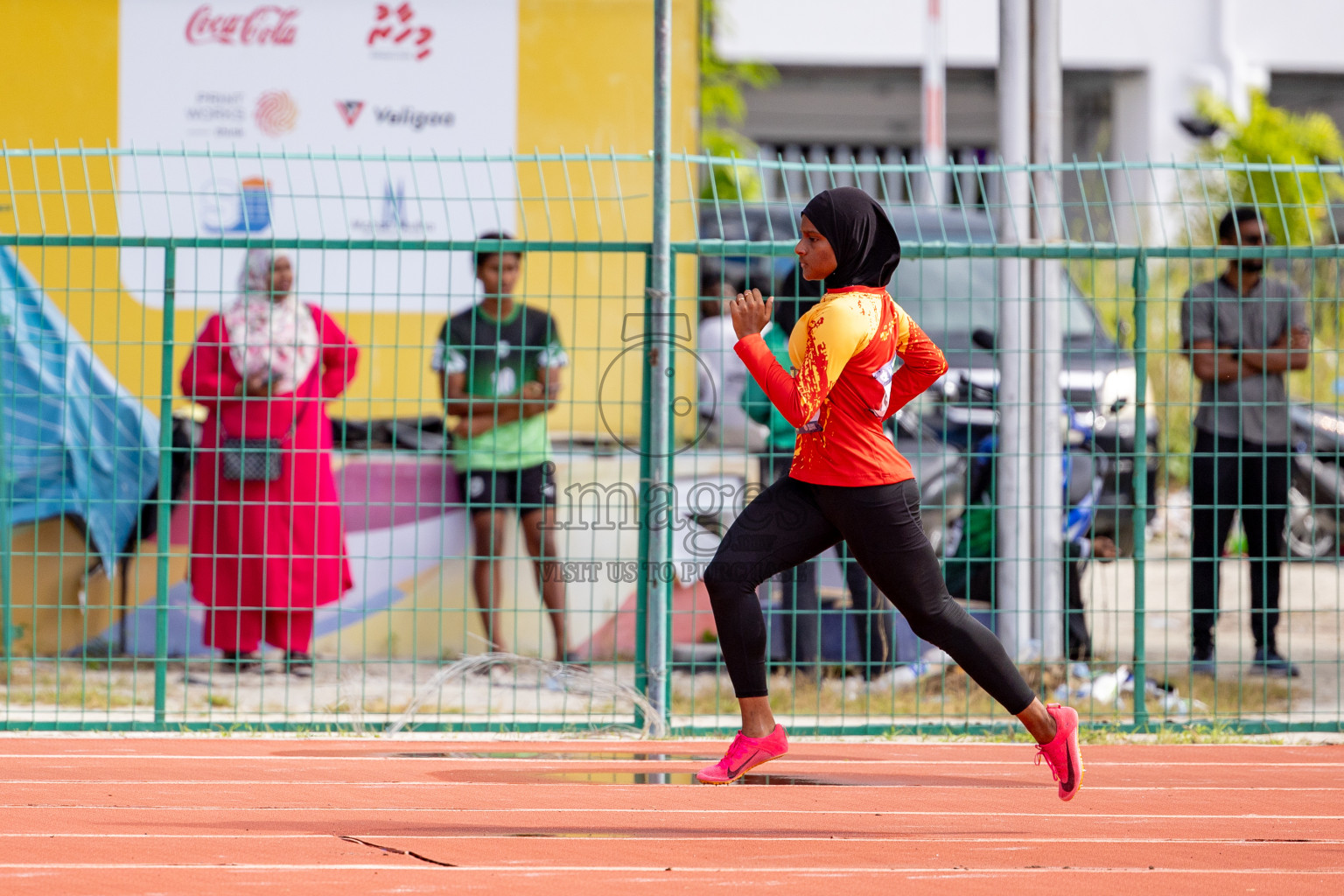 Day 2 of MWSC Interschool Athletics Championships 2024 held in Hulhumale Running Track, Hulhumale, Maldives on Sunday, 10th November 2024. 
Photos by:  Hassan Simah / Images.mv