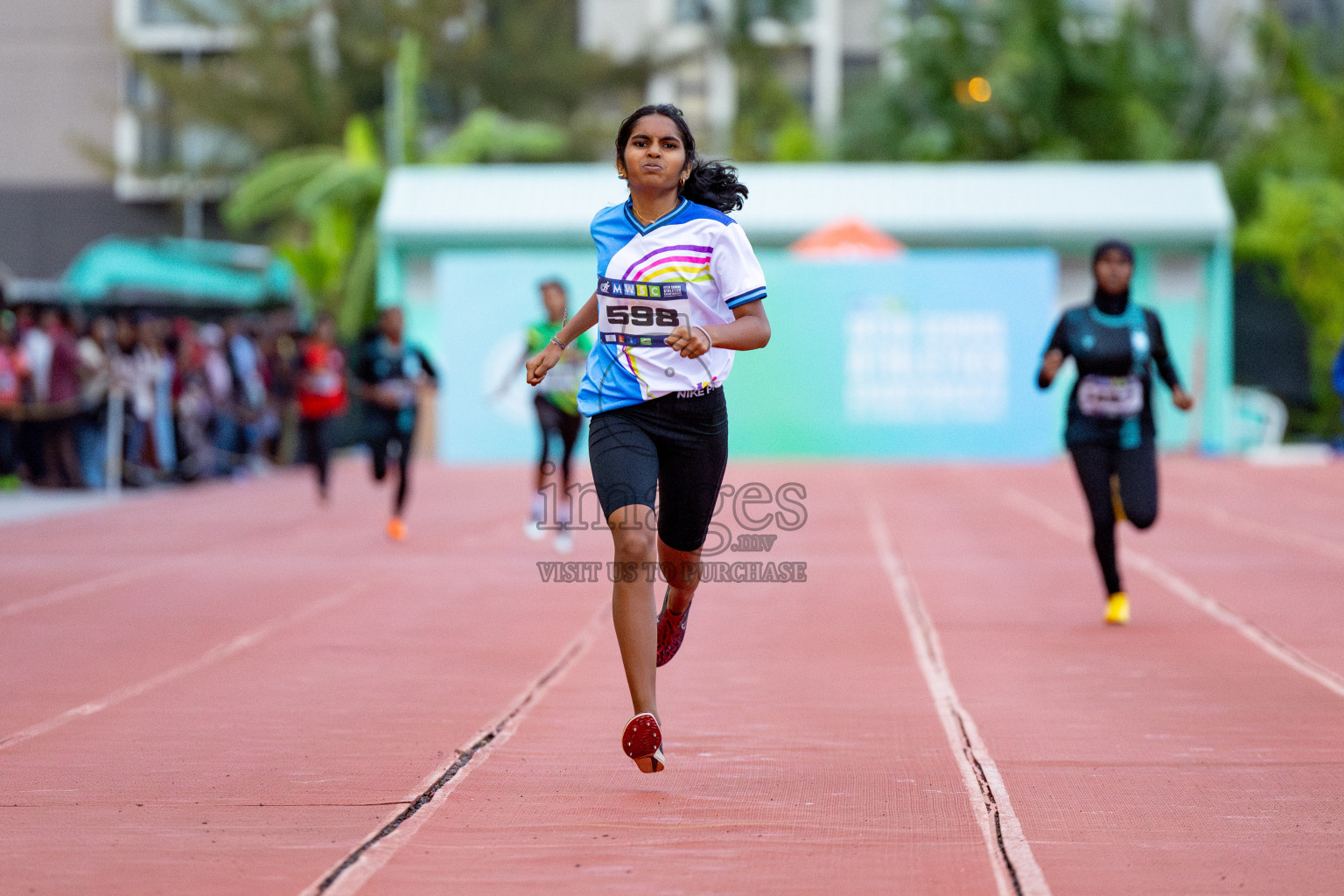 Day 2 of MWSC Interschool Athletics Championships 2024 held in Hulhumale Running Track, Hulhumale, Maldives on Sunday, 10th November 2024. 
Photos by: Hassan Simah / Images.mv