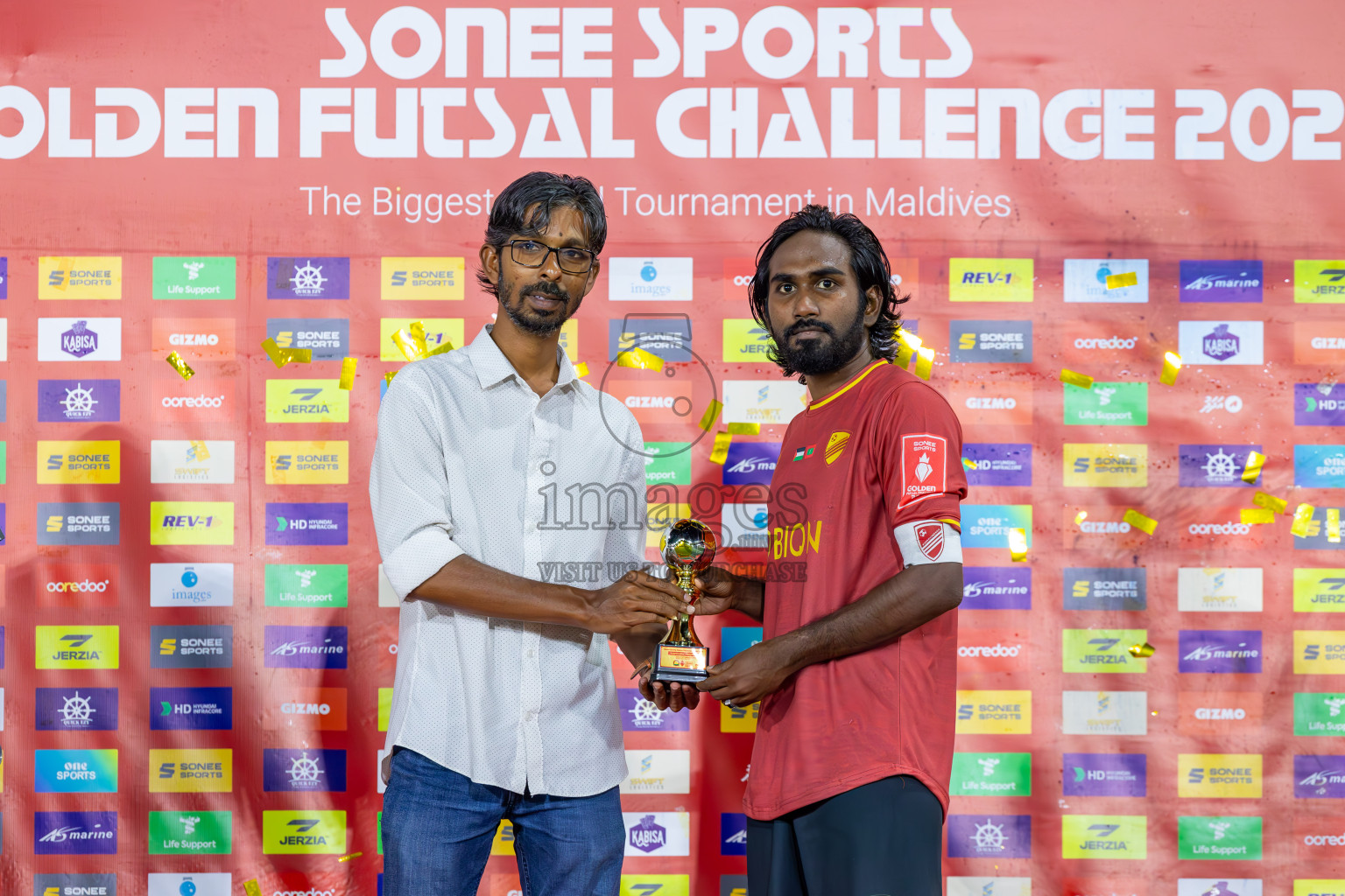 Dh Kudahuvadhoo vs F Bilehdhoo in Zone 5 Final on Day 38 of Golden Futsal Challenge 2024 which was held on Friday, 23rd February 2024, in Hulhumale', Maldives Photos: Ismail Thoriq / images.mv