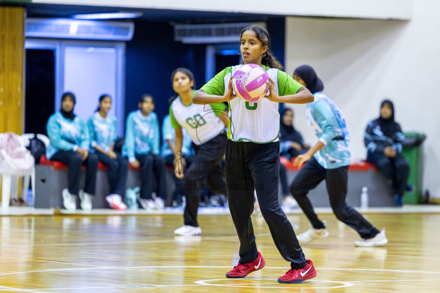 Day 3 of Inter-School Netball Tournament 2025 was held in Social Center Indoor Hall on Monday, 20th October 2025. Photos: Ismail Thoriq / images.mv