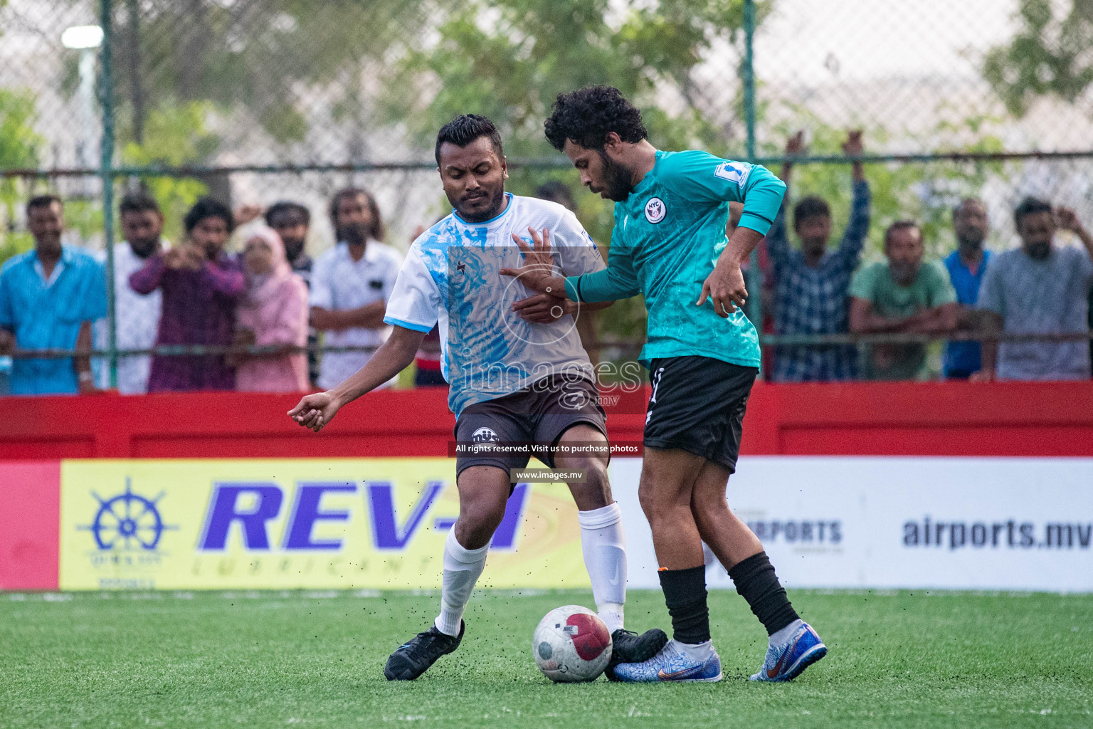 M. Naalaafushi vs M. Mulak in Day 6 of Golden Futsal Challenge 2023 on 10 February 2023 in Hulhumale, Male, Maldives