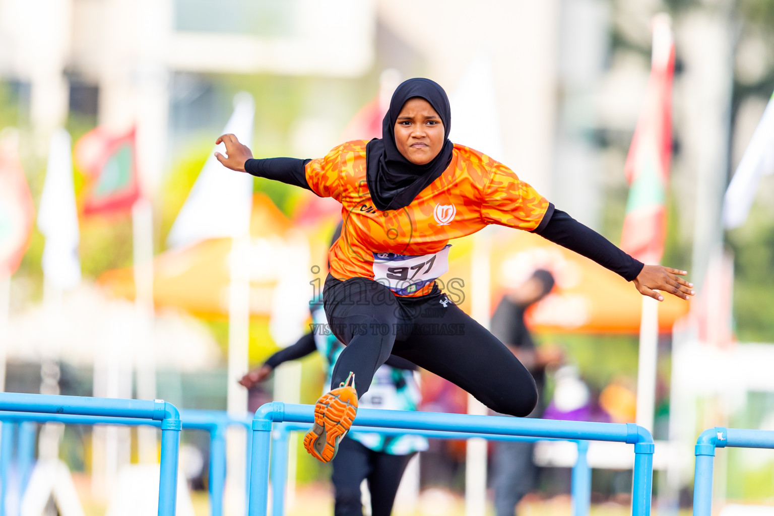 Day 4 of MWSC Interschool Athletics Championships 2024 held in Hulhumale Running Track, Hulhumale, Maldives on Tuesday, 12th November 2024. Photos by: Nausham Waheed / Images.mv