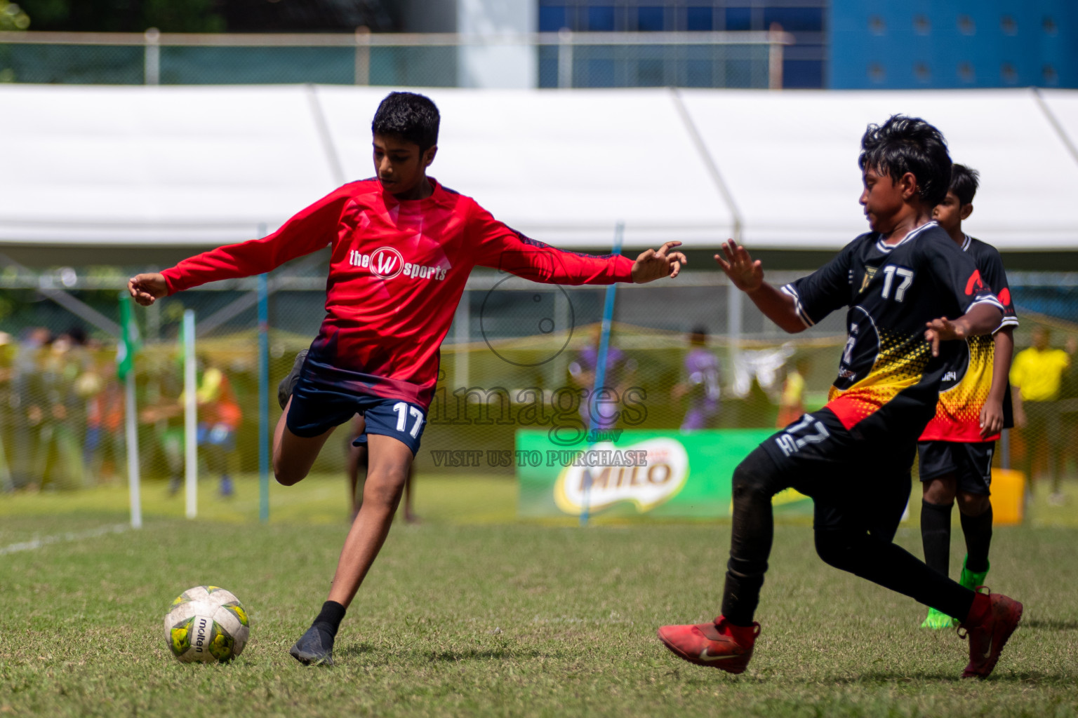 Day 3 of MILO Academy Championship 2024 - U12 was held at Henveiru Grounds in Male', Maldives on Saturday, 6th July 2024. Photos: Mohamed Mahfooz Moosa / images.mv