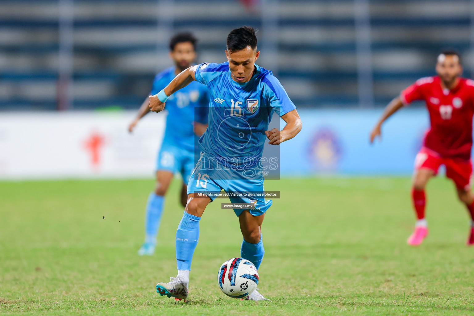 Lebanon vs India in the Semi-final of SAFF Championship 2023 held in Sree Kanteerava Stadium, Bengaluru, India, on Saturday, 1st July 2023. Photos: Nausham Waheed, Hassan Simah / images.mv