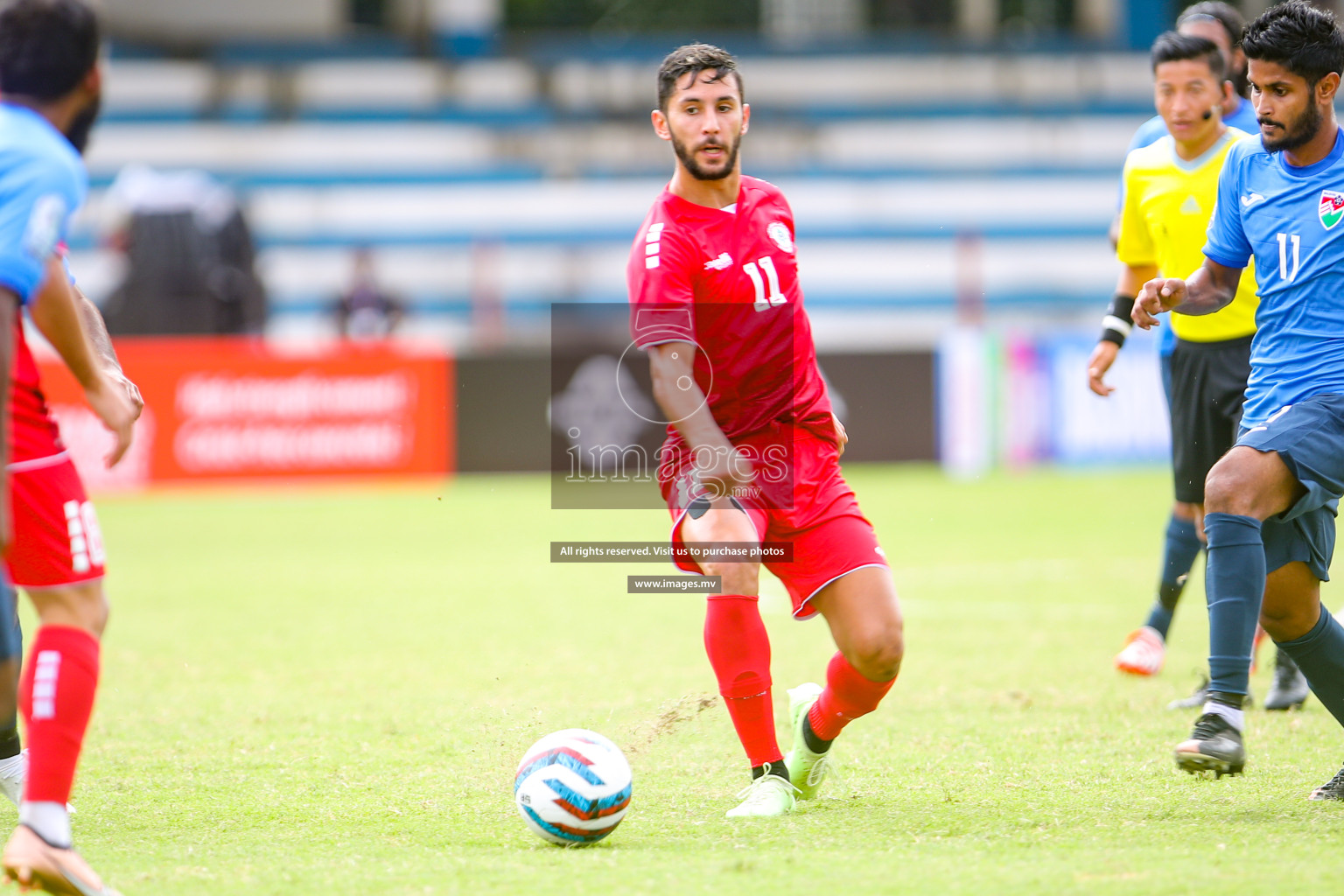 Lebanon vs Maldives in SAFF Championship 2023 held in Sree Kanteerava Stadium, Bengaluru, India, on Tuesday, 28th June 2023. Photos: Nausham Waheed, Hassan Simah / images.mv