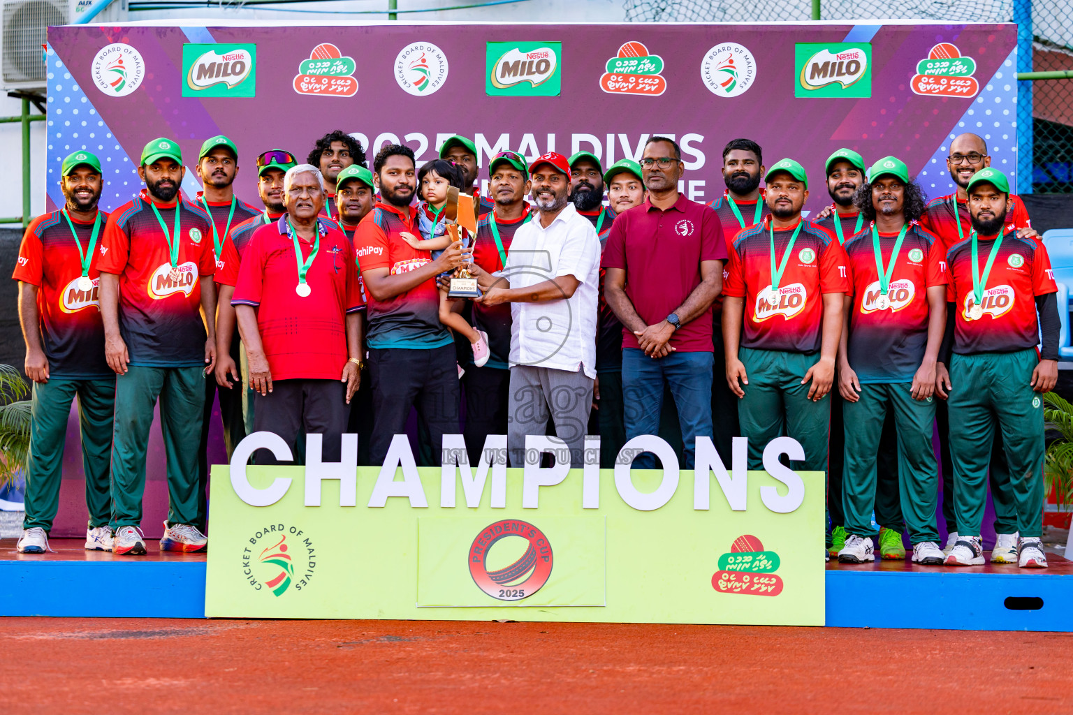 Final of the President's T20 Cricket Cup 2025 held on 8th August 2025, in Ekuveni Cricket Grounds, Male', Maldives. Photos: Nausham Waheed  / Images.mv