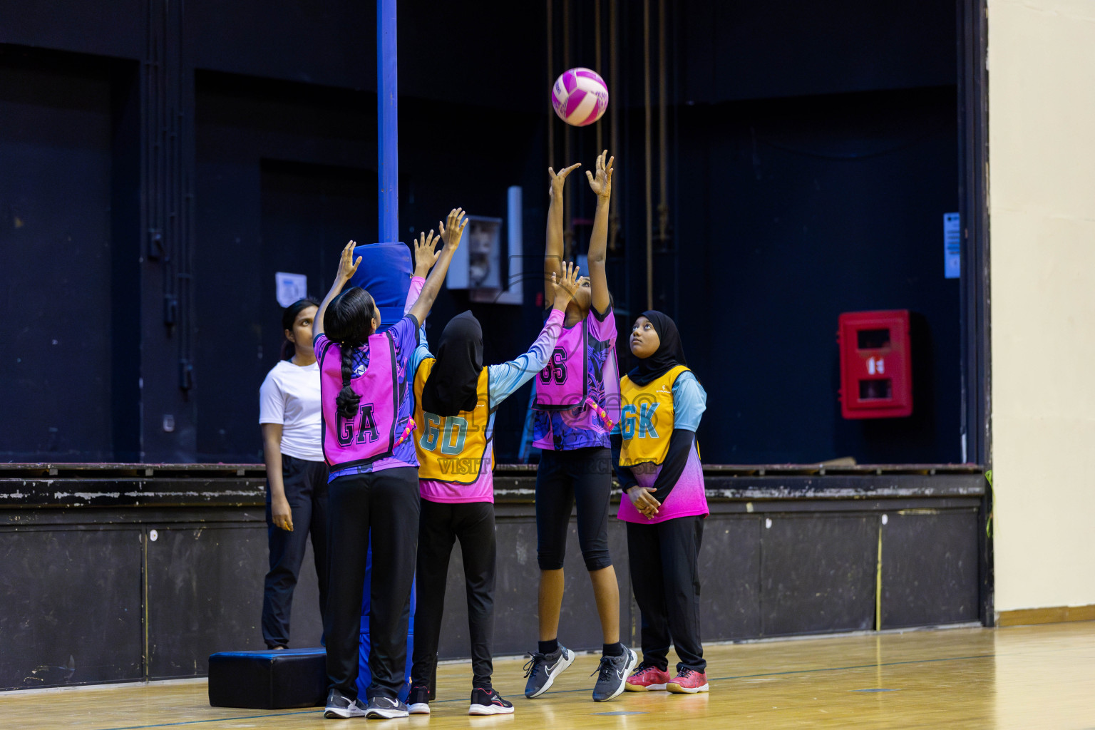 Sports academy A vs Netkids C (U13) in Day 1 of 3rd Junior Championship - Netball association of Maldives, held at Social Center on 19th January 2025 . Photos by Shuu Abdul Sattar / Images.mv