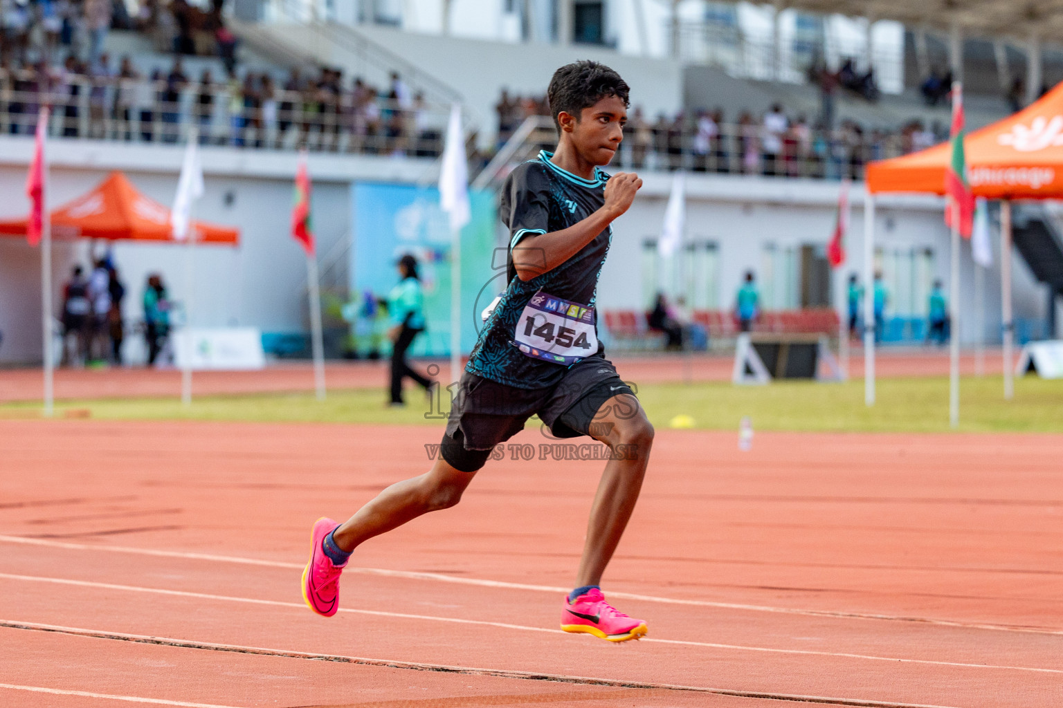 Day 2 of MWSC Interschool Athletics Championships 2024 held in Hulhumale Running Track, Hulhumale, Maldives on Sunday, 10th November 2024. 
Photos by: Hassan Simah / Images.mv