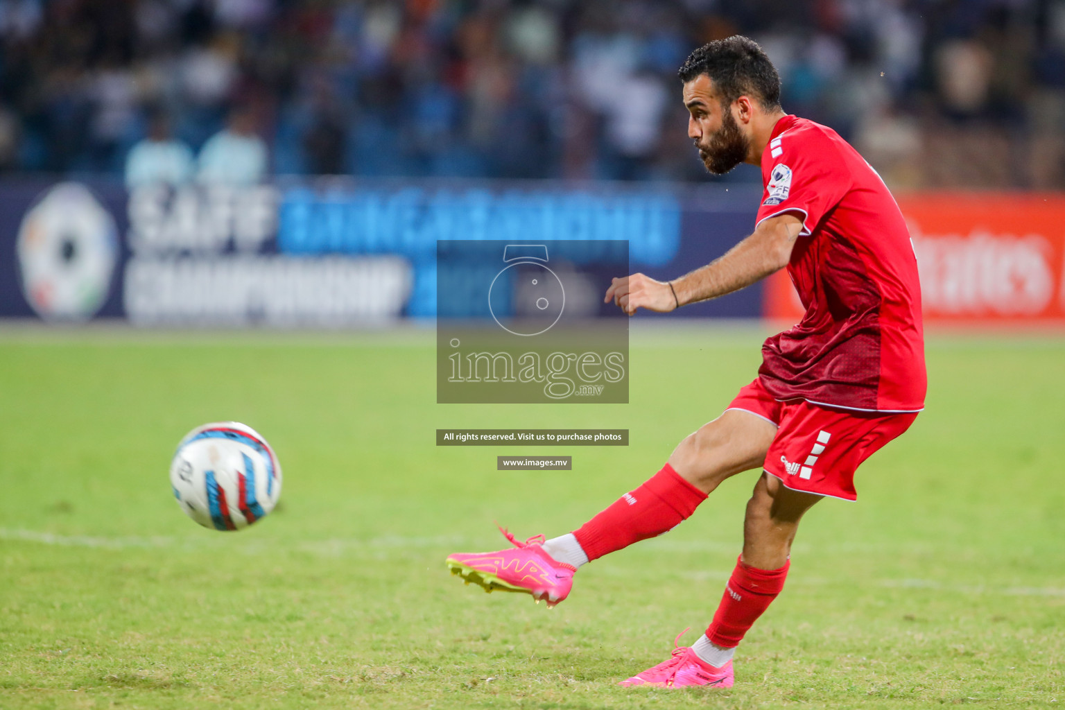 Lebanon vs India in the Semi-final of SAFF Championship 2023 held in Sree Kanteerava Stadium, Bengaluru, India, on Saturday, 1st July 2023. Photos: Hassan Simah / images.mv