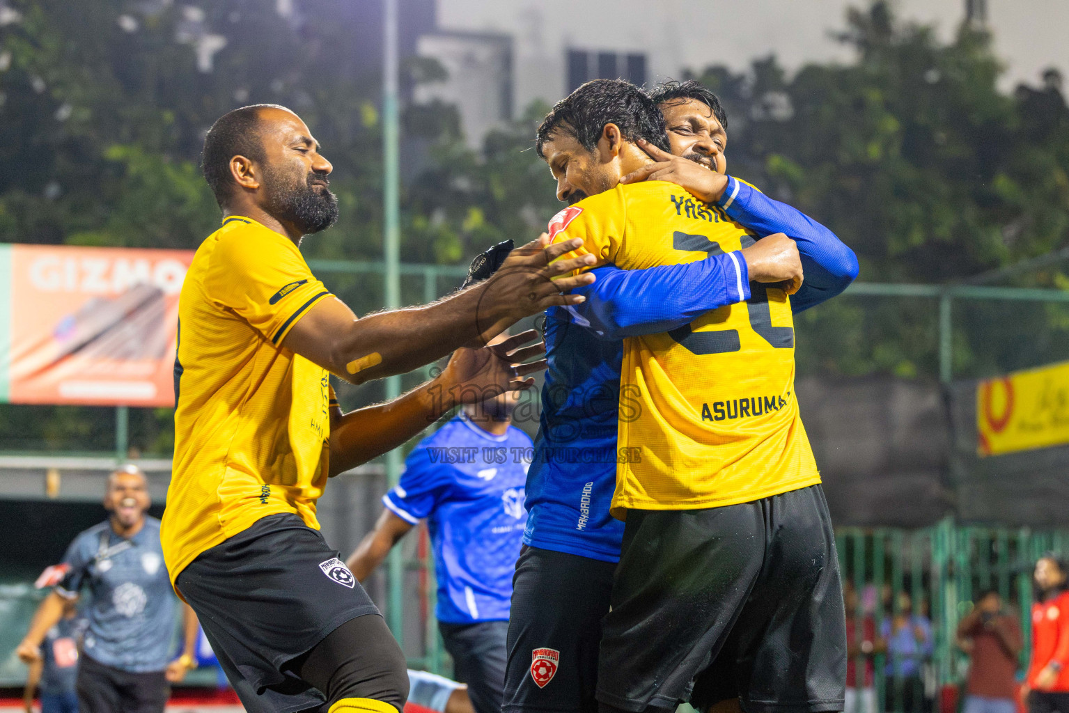 AA Mathiveri vs ADh Mahibadhoo in Zone 4 Final on Day 38 of Golden Futsal Challenge 2025 was held on Wednesday, 12th February 2025 in Hulhumale', Maldives. Photos: Abdulla Abeed / images.mv