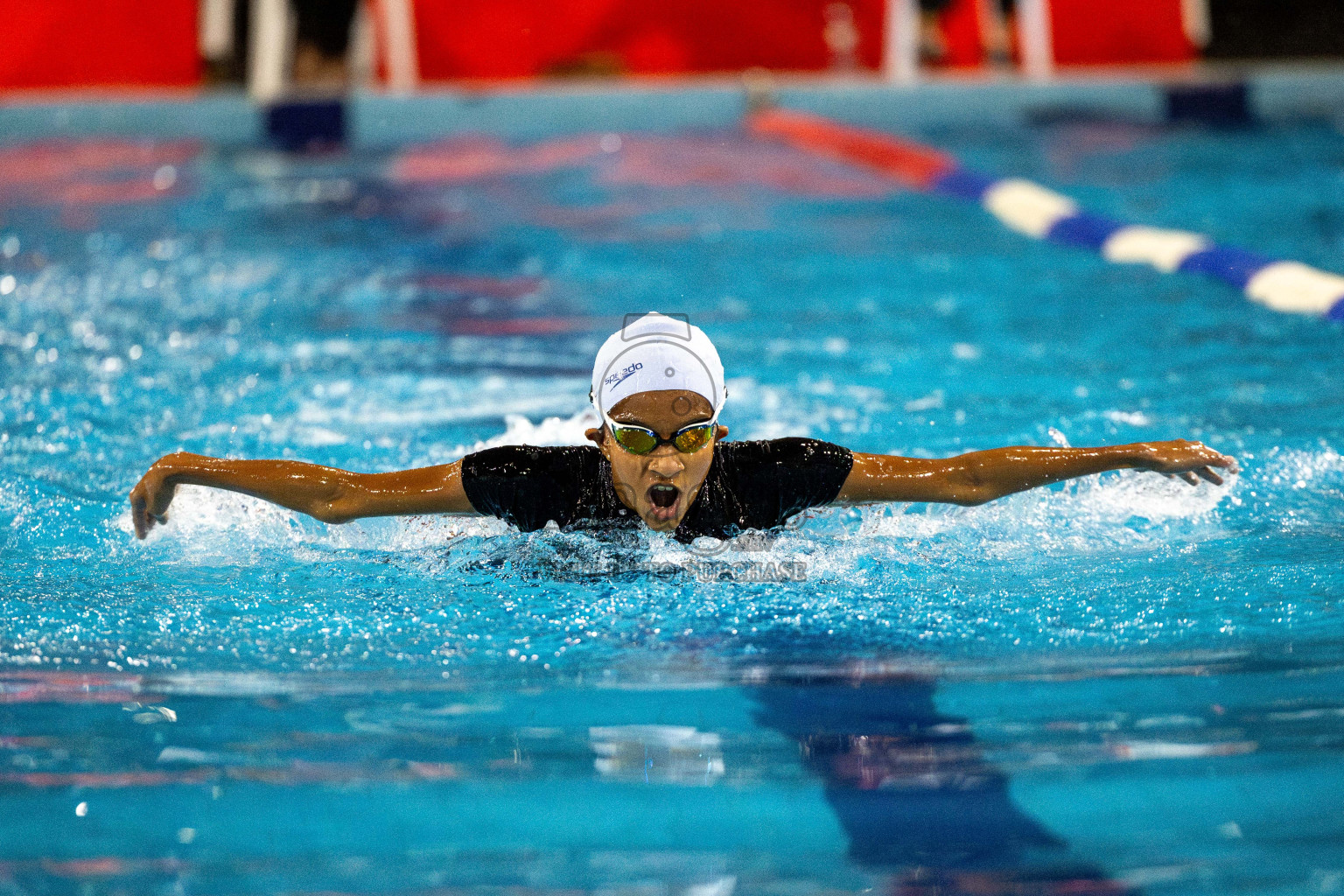 Day 6 of National Swimming Competition 2024 held in Hulhumale', Maldives on Wednesday, 18th December 2024. Photos: Mohamed Mahfooz Moosa / images.mv