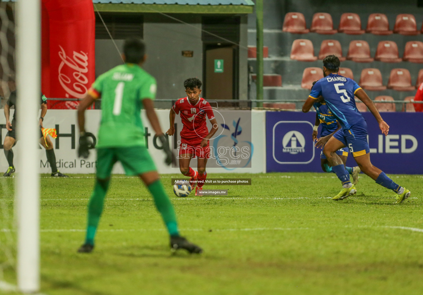 Nepal vs Sri Lanka in SAFF Championship 2021 held on 4th October 2021 in Galolhu National Stadium, Male', Maldives