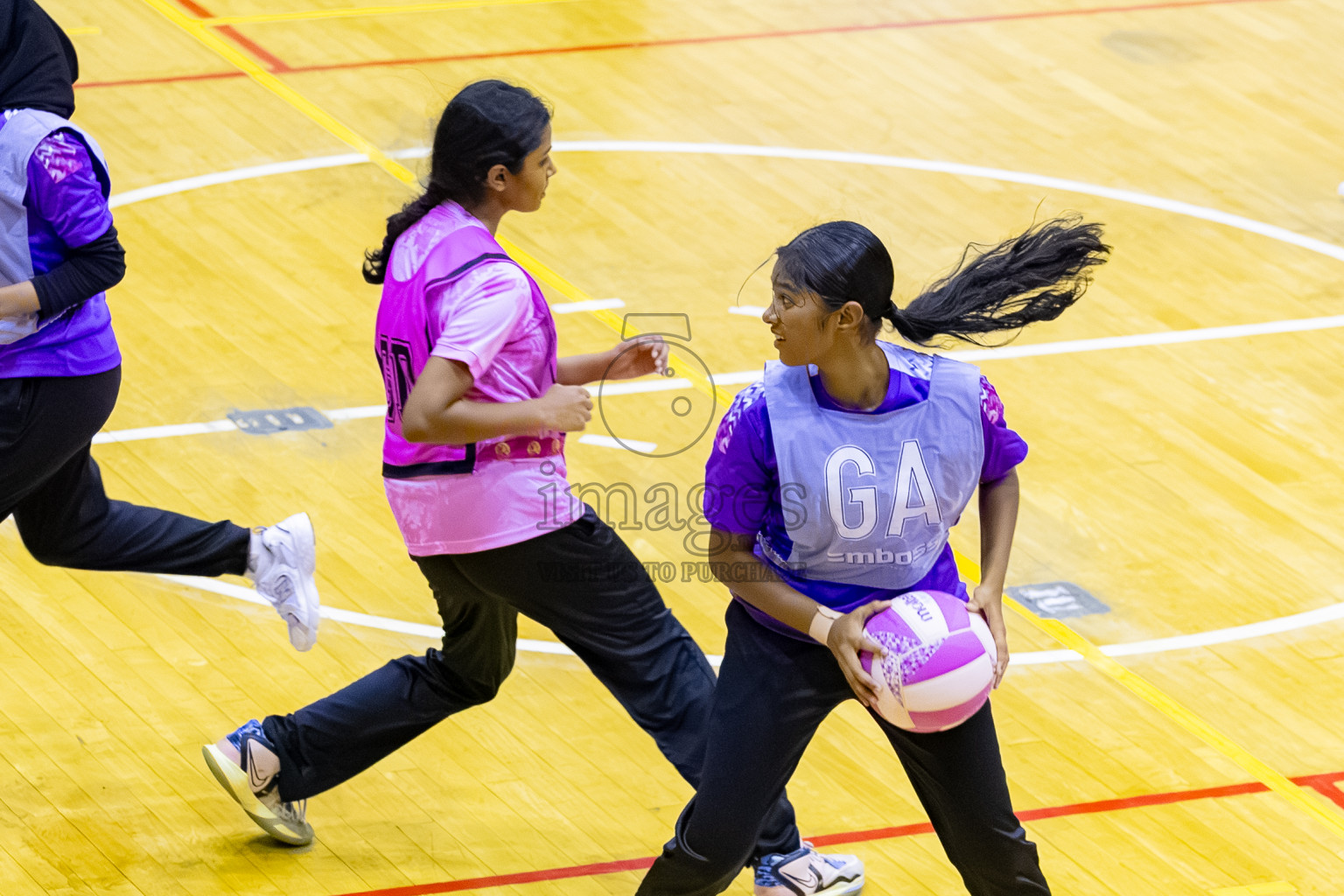 Invicto SC vs Xenith SC A in Day 3 of 24th Milo Netball Association Championship held in Social Center at Male', Maldives on Wednesday, 3rd September 2025. Photos: Mohamed MahfoozMoosa / images.mv