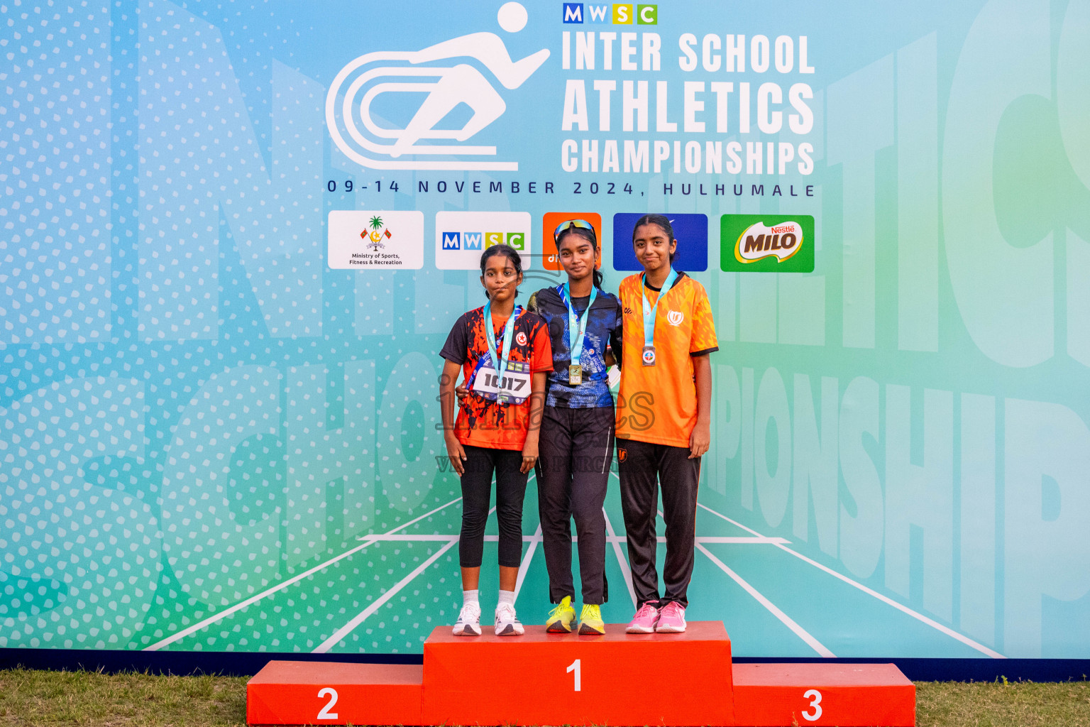 Day 5 of MWSC Interschool Athletics Championships 2024 held in Hulhumale Running Track, Hulhumale, Maldives on Wednesday, 13th November 2024. Photos by: Ismail Thoriq / Images.mv