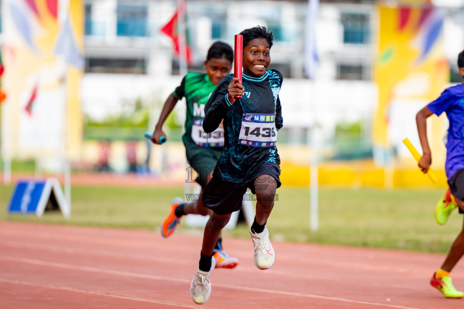 Day 6 of MWSC Interschool Athletics Championships 2024 held in Hulhumale Running Track, Hulhumale, Maldives on Thursday, 14th November 2024. Photos by: Nausham Waheed / Images.mv