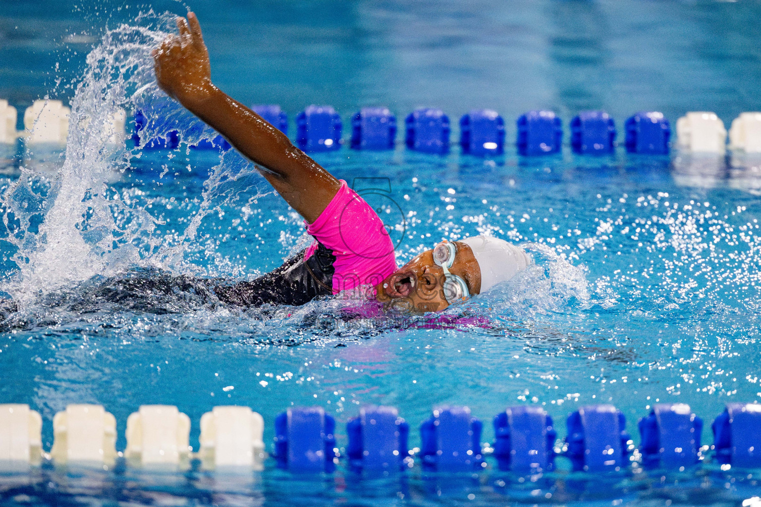 Day 4 of National Swimming Championship 2024 held in Hulhumale', Maldives on Monday, 16th December 2024. Photos: Hassan Simah / images.mv