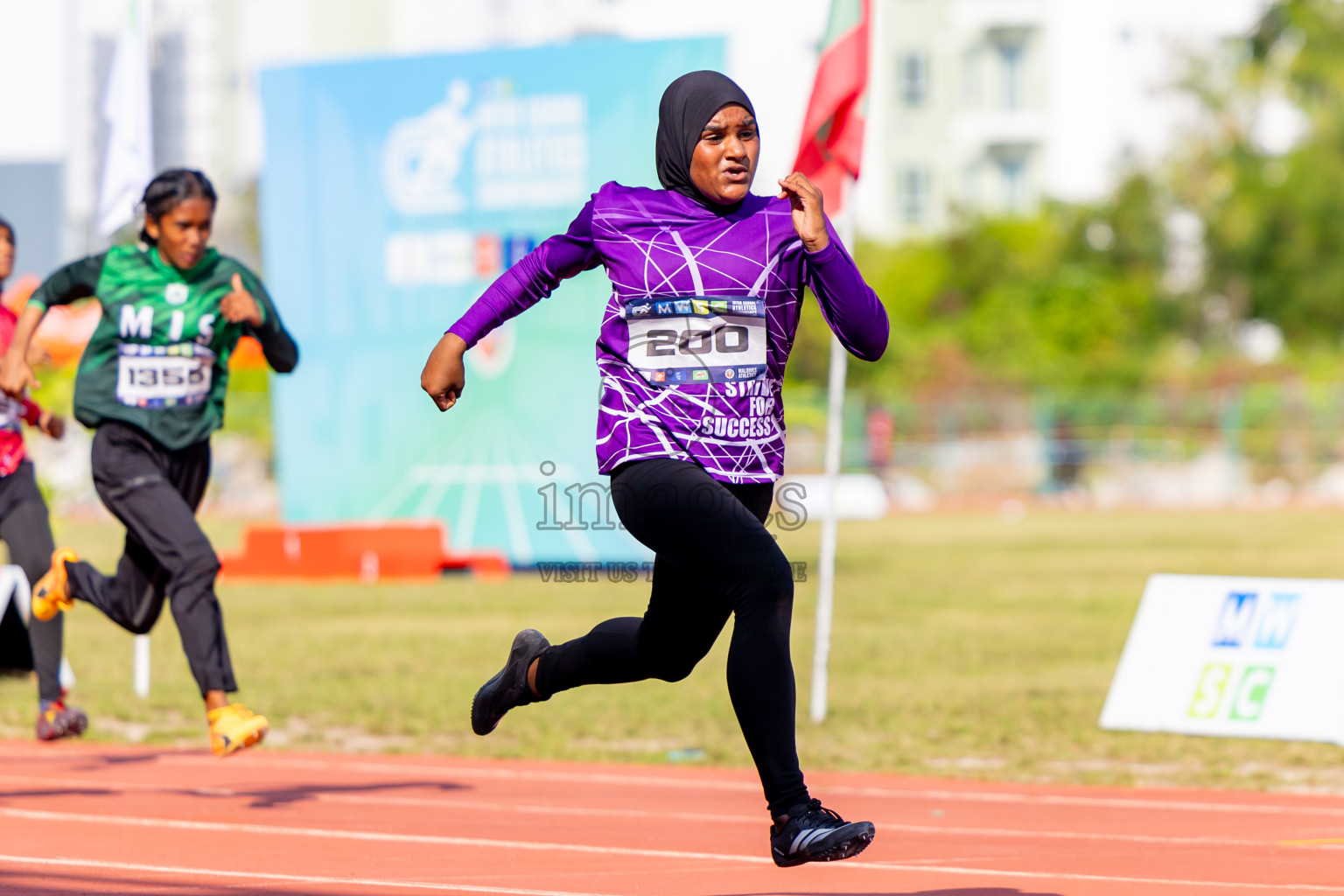 Day 3 of MWSC Interschool Athletics Championships 2024 held in Hulhumale Running Track, Hulhumale, Maldives on Monday, 11th November 2024. Photos by: Nausham Waheed / Images.mv