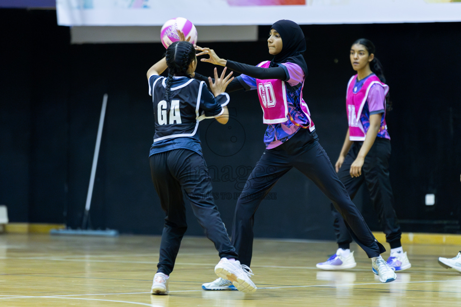 N Sports Academy  B vs AIS Netball Academy in Day 1 of 3rd Junior Championship - Netball association of Maldives, held at Social Center on 19th January 2025 . Photos by Shuu Abdul Sattar