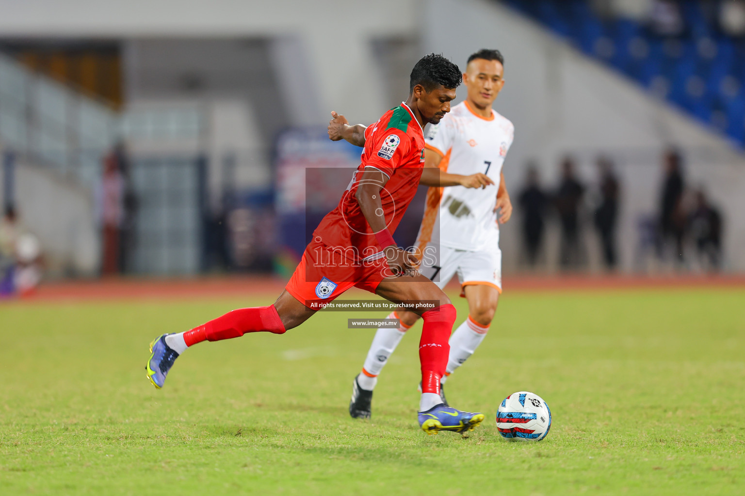 Bhutan vs Bangladesh in SAFF Championship 2023 held in Sree Kanteerava Stadium, Bengaluru, India, on Wednesday, 28th June 2023. Photos: Nausham Waheed, Hassan Simah / images.mv