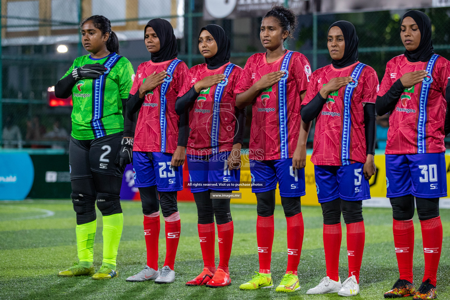 MPL vs Police Club in the Semi Finals of 18/30 Women's Futsal Fiesta 2021 held in Hulhumale, Maldives on 14th December 2021. Photos: Ismail Thoriq / images.mv