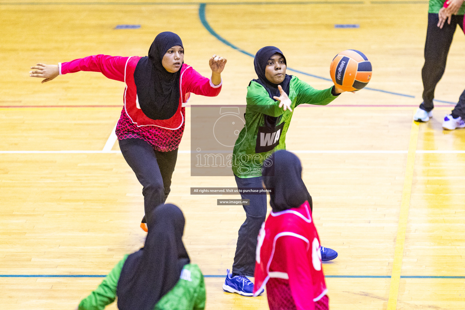 Day4 of 24th Interschool Netball Tournament 2023 was held in Social Center, Male', Maldives on 30th October 2023. Photos: Nausham Waheed / images.mv