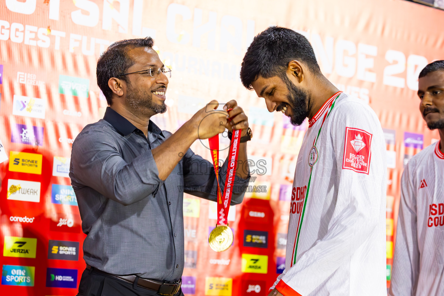 L Gan vs L Isdhoo in Laamu Atoll Finals Day 26 of Golden Futsal Challenge 2025 was held on Thursday , 30th January 2025, in Hulhumale', Maldives. Photos: Ismail Thoriq / images.mv