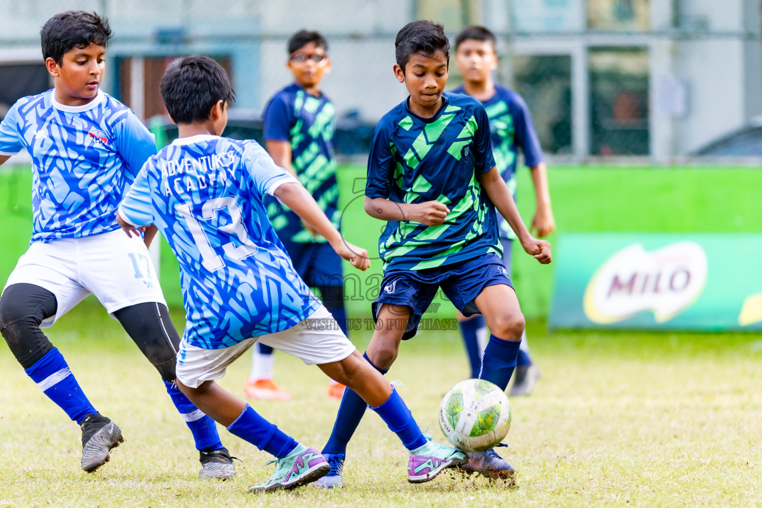 Day 1 of MILO Academy Championship 2024 - U12 was held at Henveiru Grounds in Male', Maldives on Sunday, 7th July 2024. Photos: Nausham Waheed / images.mv