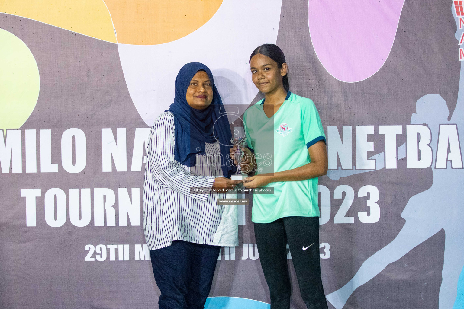 Day 1 of 20th Milo National Netball Tournament 2023, held in Synthetic Netball Court, Male', Maldives on 29th May 2023 Photos: Nausham Waheed/ Images.mv