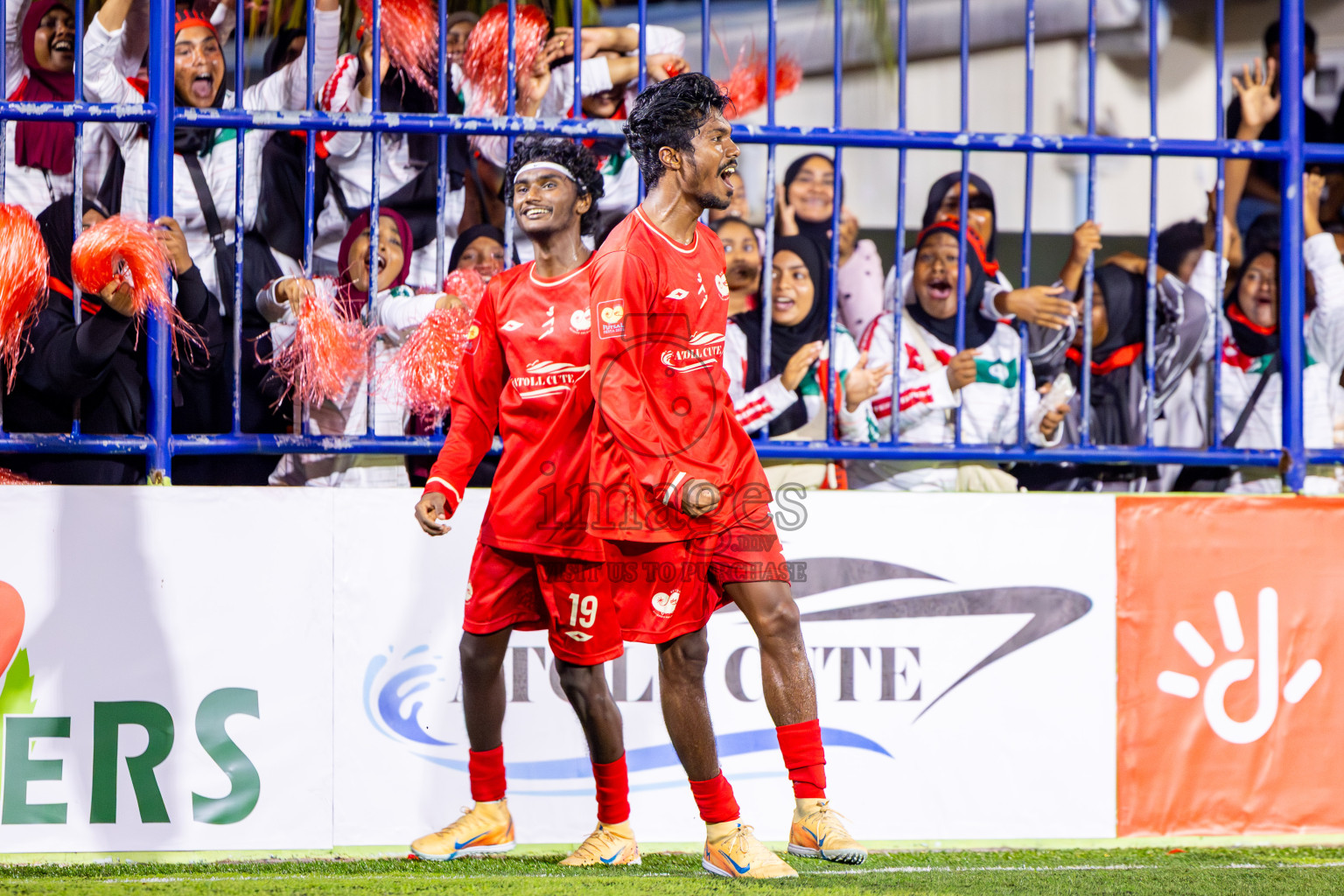 Goidhoo vs Dhonfan in Quater Finals of Better in Baa Futsal Fiesta 2025 Men's division held in B. Eydhafushi, Maldives on Thursday, 13th November 2025. Photos: Nausham Waheed / images.mv