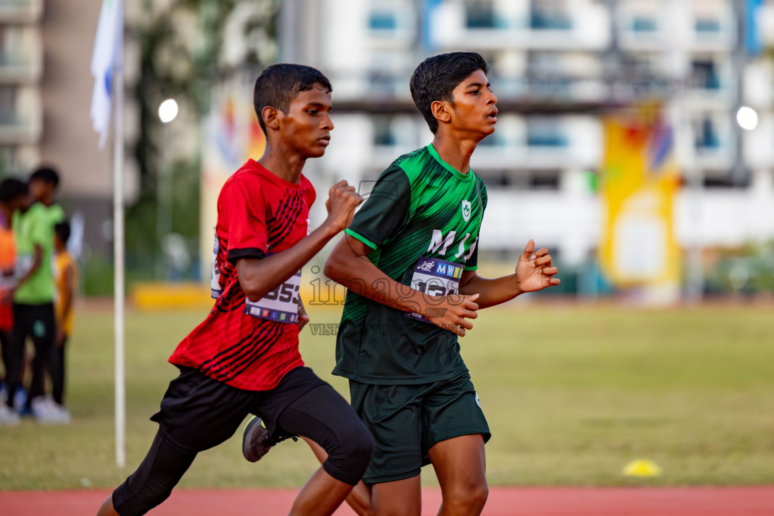 Day 1 of MWSC Interschool Athletics Championships 2024 held in Hulhumale Running Track, Hulhumale, Maldives on Saturday, 9th November 2024. 
Photos by: Hassan Simah / Images.mv