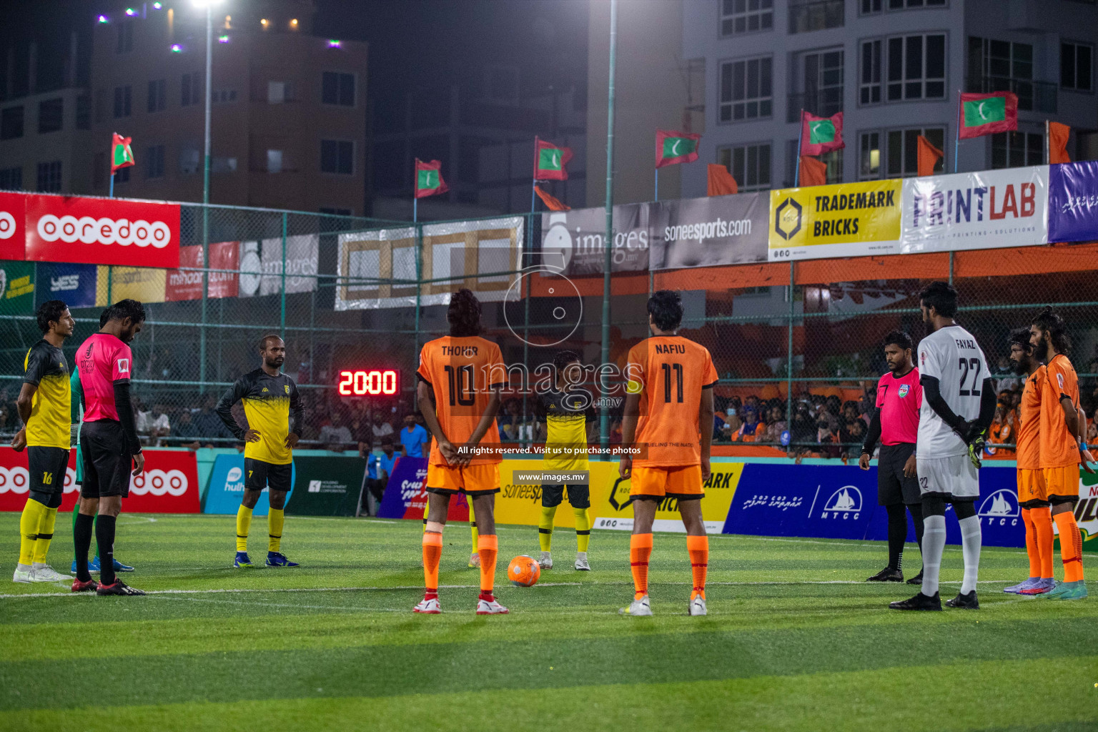 RRC Vs FSM in the Semi Finals of Club Maldives 2021 held in Hulhumale, Maldives on 19 December 2021. Photos: Ismail Thoriq / images.mv