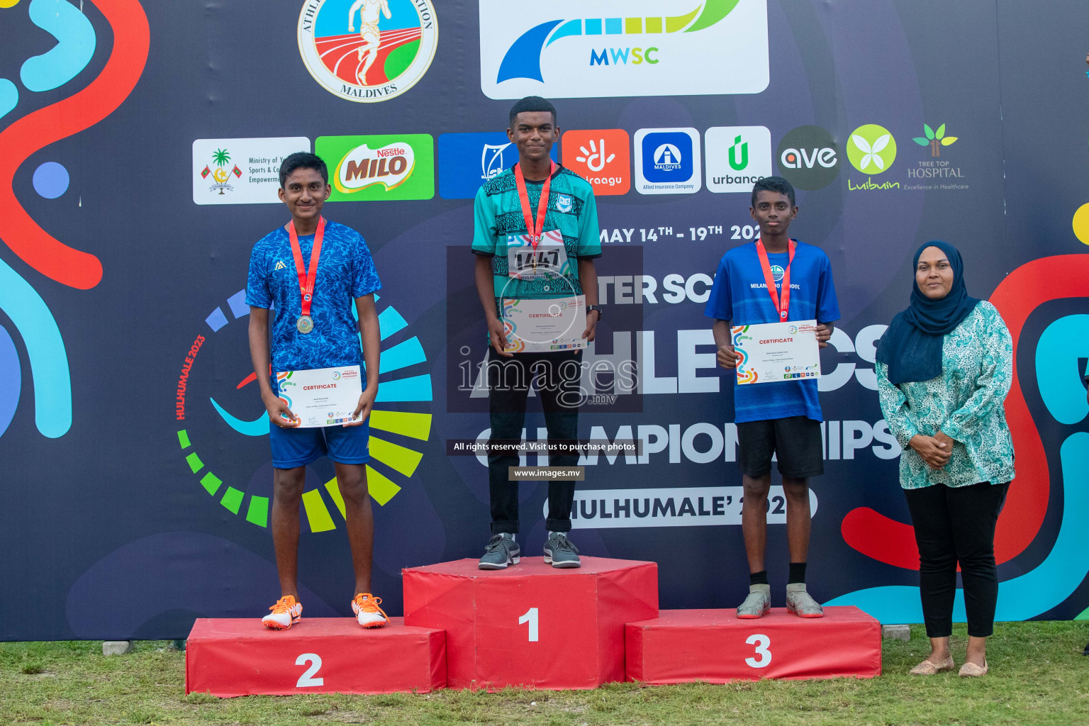 Day three of Inter School Athletics Championship 2023 was held at Hulhumale' Running Track at Hulhumale', Maldives on Tuesday, 16th May 2023. Photos: Nausham Waheed / images.mv