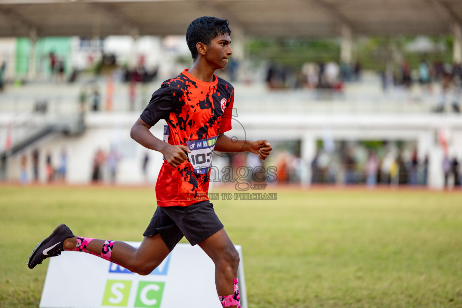 Day 2 of MWSC Interschool Athletics Championships 2024 held in Hulhumale Running Track, Hulhumale, Maldives on Sunday, 10th November 2024. 
Photos by: Hassan Simah / Images.mv