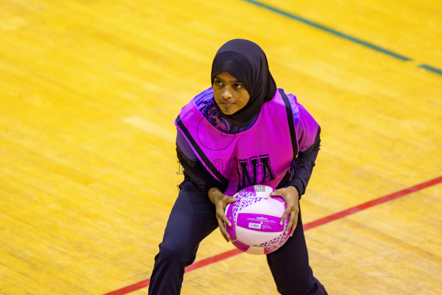 N Sports Acamdemy A vs Fiontti Sports Club in Day 3 of 3rd Netball Junior Championship, held at Social Center on Tuesday, 21st January 2025 . Photos: Nausham Waheed / images.mv