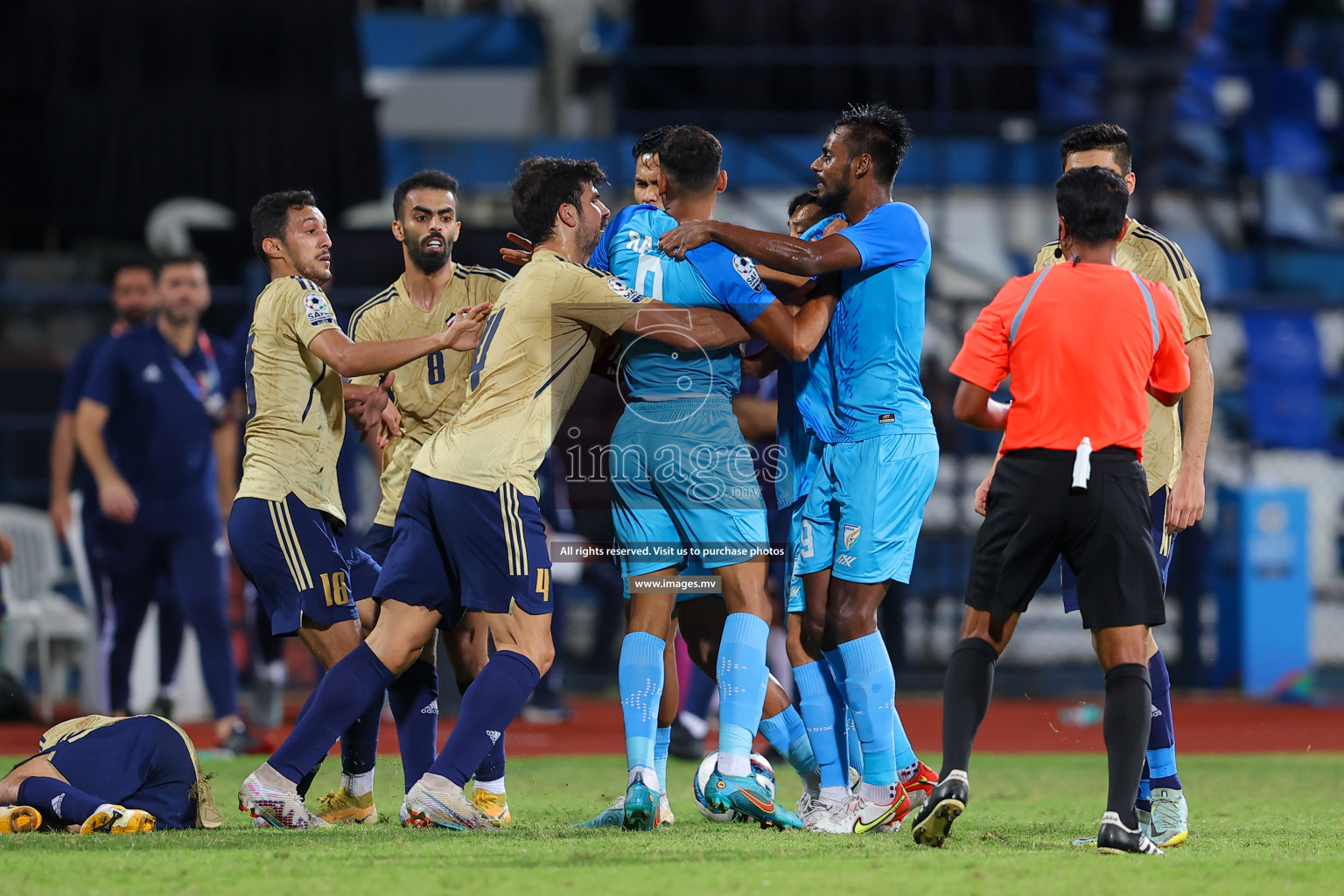 India vs Kuwait in SAFF Championship 2023 held in Sree Kanteerava Stadium, Bengaluru, India, on Tuesday, 27th June 2023. Photos: Nausham Waheed, Hassan Simah / images.mv