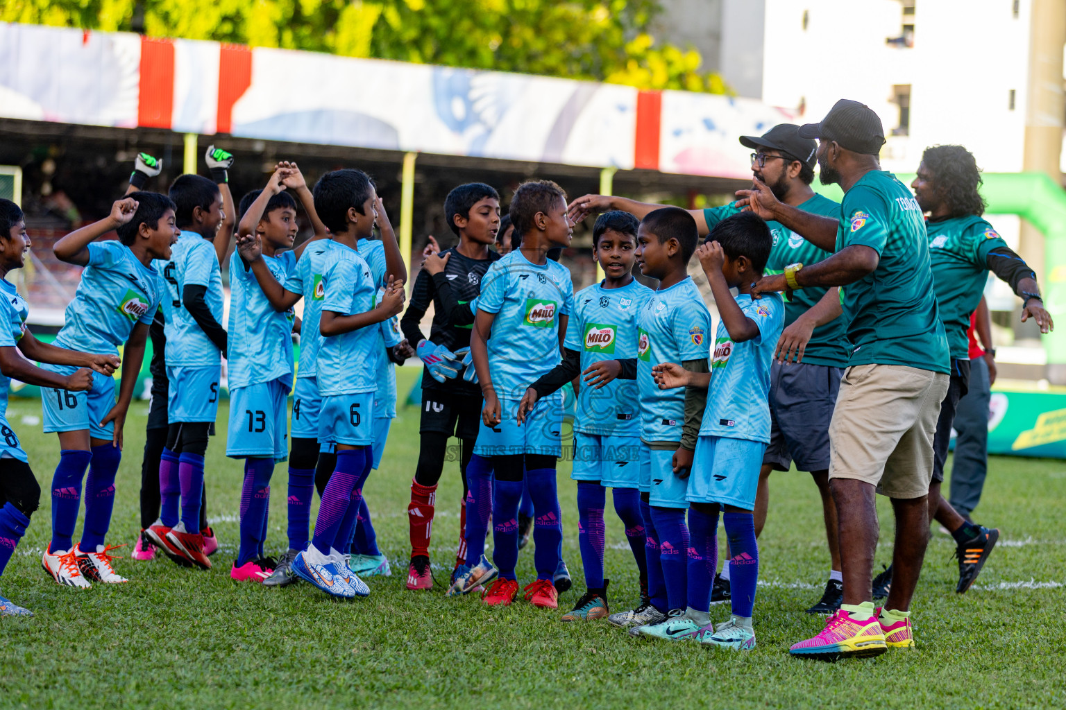 Day 2 of MILO Kids Football Fiesta was held at National Stadium in Male', Maldives on Saturday, 24th February 2024.