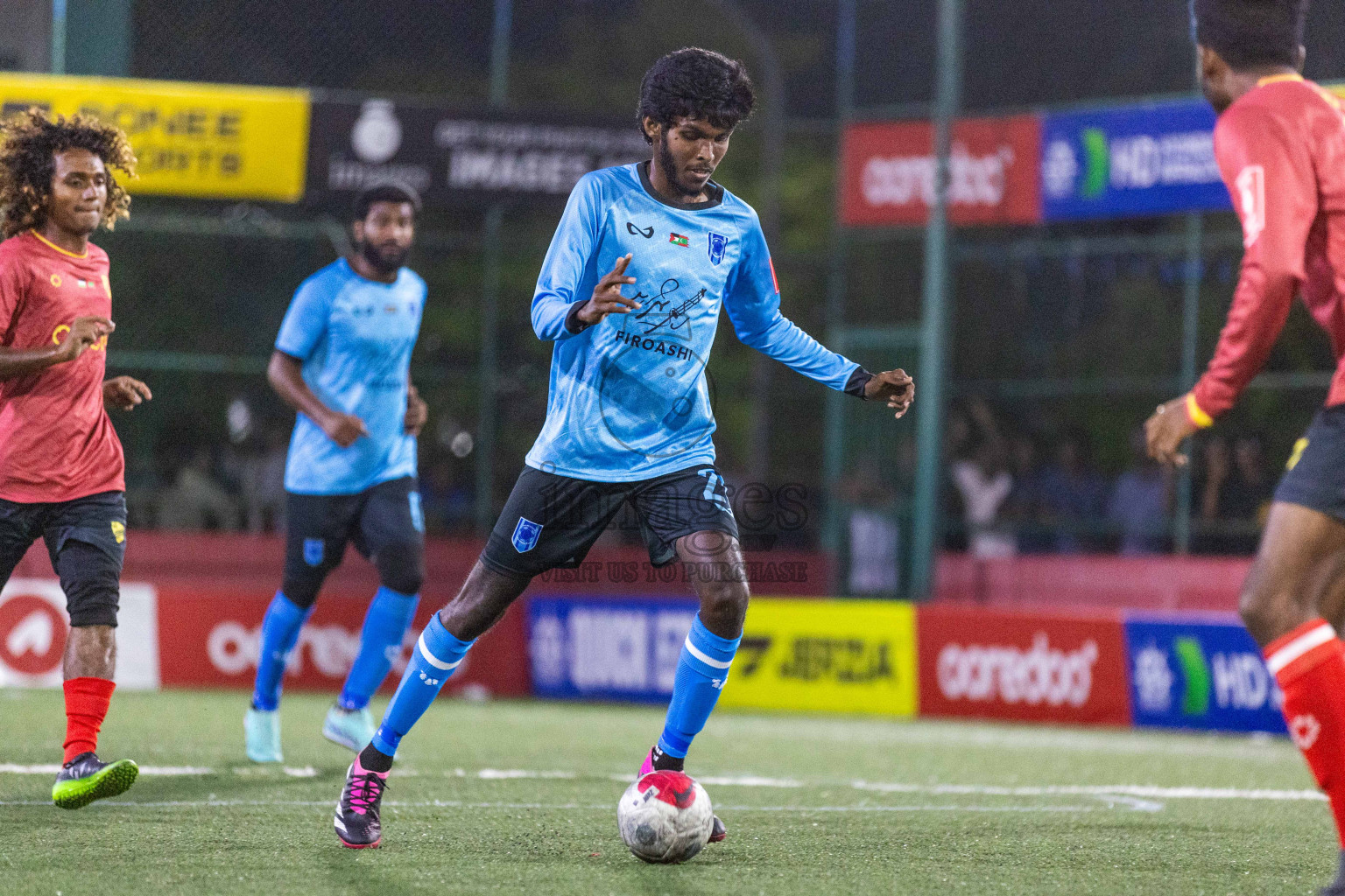 Dh Kudahuvadhoo VS Dh Meedhoo in Day 13 of Golden Futsal Challenge 2024 was held on Saturday, 27th January 2024, in Hulhumale', Maldives Photos: Nausham Waheed / images.mv