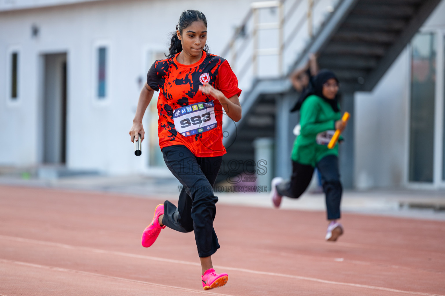 Day 5 of MWSC Interschool Athletics Championships 2024 held in Hulhumale Running Track, Hulhumale, Maldives on Wednesday, 13th November 2024. Photos by: Ismail Thoriq / Images.mv